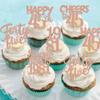 30PCS 45th Birthday Cupcake Toppers Glitter Forty Five Happy 45 Straight Outta 1981 Cupcake Picks for Cheers to 45 Years 45th Birthday Anniversary Party Cake Decorations Supplies Rose Gold view 4