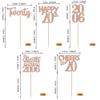 30PCS 20th Birthday Cupcake Toppers Glitter Twenty Happy 20th Straight Outta 2005 Cupcake Picks for Cheers to 20 Years Birthday Wedding Anniversary Party Cake Decorations Supplies Rose Gold view 2