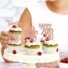 30PCS 20th Birthday Cupcake Toppers Glitter Twenty Happy 20th Straight Outta 2005 Cupcake Picks for Cheers to 20 Years Birthday Wedding Anniversary Party Cake Decorations Supplies Rose Gold view 3