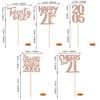 30PCS 21st Birthday Cupcake Toppers Glitter Twenty One Happy 21 Straight Outta 2005 Cupcake Picks for Cheers to 21 Years 21st Birthday Anniversary Party Decorations Supplies Rose Gold view 2