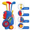 Liberry Toddler Golf Set with Putting Mat for 2 3 4 Years Old Boys Girls, Upgraded Kids Golf Cart with Unique Shoulder Strap Design, Indoor and Outdoor Golf Toys Gifts view 3