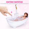 Doll Bathing Tub, Electric Water Spraying Bathtub Swimming Pool with Sprayer for Doll Bathtub with Light and Sound view 3