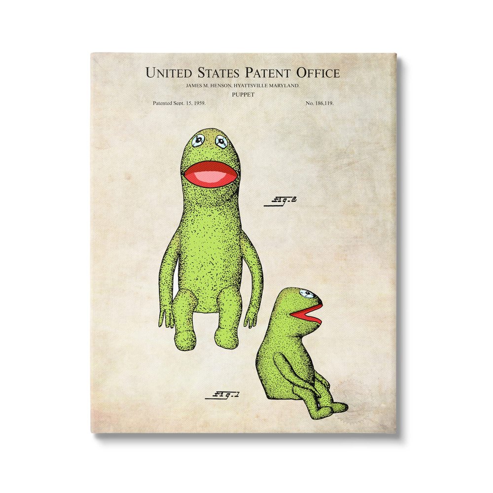 Stupell Industries Vintage Frog Character Puppet Canvas Wall Art, Design by Karl Hronek