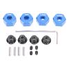 4Pcs Aluminium Alloy 12mm Diameter , RC Wheel Hub , 12mm RC Wheel Hex Hub Extension , 5 . 5mm 7mm Hex Drive Adapter Thickness Accessory Set Kit for traxx as 1/10 Slash (Blue) , RC Wheel Hub RC Hex Wheel view 1
