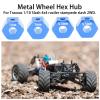 4Pcs Aluminium Alloy 12mm Diameter , RC Wheel Hub , 12mm RC Wheel Hex Hub Extension , 5 . 5mm 7mm Hex Drive Adapter Thickness Accessory Set Kit for traxx as 1/10 Slash (Blue) , RC Wheel Hub RC Hex Wheel view 2