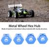 4Pcs Aluminium Alloy 12mm Diameter , RC Wheel Hub , 12mm RC Wheel Hex Hub Extension , 5 . 5mm 7mm Hex Drive Adapter Thickness Accessory Set Kit for traxx as 1/10 Slash (Blue) , RC Wheel Hub RC Hex Wheel view 3