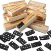 Hungdao 24 Pack Mini Dominos Set for Adults Bulk Double 6 Dominoes 28 Tiles Wooden Miniature Board Games Party Favor Travel Family Games with Wood Case Operation Christmas Item Gifts view 1