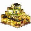 Yuzhen DIY Miniature Dollhouse with Furniture and LED Lights, Japanese Style Wooden Mini-House Includes Dustcover and Music Movement, Collectibles for Hobbies view 1