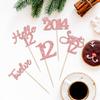 Gyufise 30 Pack Rose Gold Glitter 12th Birthday Cupcake Toppers Hello Sweet 12 Twelve Since 2013 Cupcake Picks for 12th Birthday Party Cake Decorations Supplies view 3