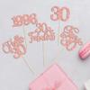 Gyufise 30Pcs 30th Birthday Cupcake Toppers Glitter Hello 30 Cupcake Topper Cheers to 30 1996 Thirty Cupcake Picks for Happy 30th Birthday Anniversary Party Cake Decorations Rose Gold view 3