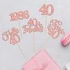 Gyufise 30Pcs 40th Birthday Cupcake Toppers 40 Fabulous Cupcake Picks Cheers to 40 1985 Cake Decorations for Happy 40th Birthday Wedding Anniversary Party Decoration Supplies Rose Gold view 3