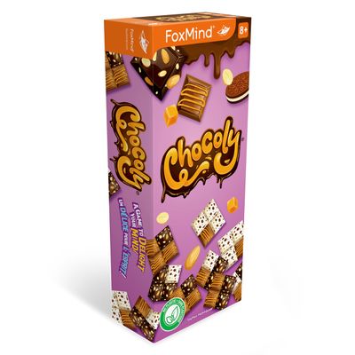 FoxMind Games: Chocoly, a Calorie Free Logic Game, Chocolate Tile Laying Game, up to 4 Players, 8 and up.