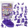 BMC Marx Plastic Army Men US Soldiers - Purple 31pc WW2 Figures - Made in USA view 1
