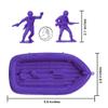 BMC Marx Plastic Army Men US Soldiers - Purple 31pc WW2 Figures - Made in USA view 2