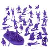 BMC Marx Plastic Army Men US Soldiers - Purple 31pc WW2 Figures - Made in USA view 4