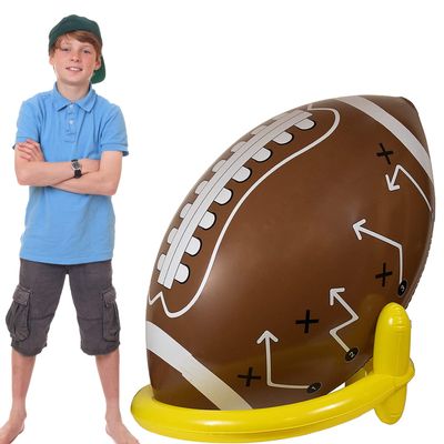 GiftExpress 40" Giant Jumbo Inflatable Football with Tee Set for Football Party, Gameday, American Sport Themed Decorations, Super Fun Football Games for Kids and Adults