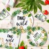 HIPVVILD Jungle Animal Theme Two Wild Birthday Plates And Napkins Party Supplies - Safari Party Decorations For 2-Year-Old Birthday, Plate, Cup, Napkin | Serve 24 view 3