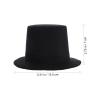 LABRIMP Miniature Top Hats for DIY Crafts 2 Pcs Small Doll Costume Accessories Felt Caps 5.31X5.31X2.75 Inch for Handmade Doll Outfits Snowman Decoration view 2