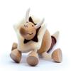 Anamalz Wooden Triceratops Dinosaur Toy for Toddlers, Fun and Posable for Early Learning, Smooth Natural Wood, Boys and Girls view 4