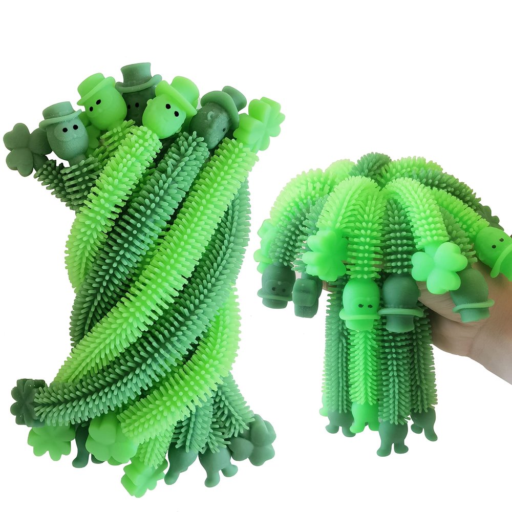 36 Pack St Patrick's Day Stretchy Strings Sensory Fidget Toys Pack Autism Toys Great for Kids Girls Boys Treat Bags Gifts Stress Relief Party Favors Decorations (St Patrick's Day)