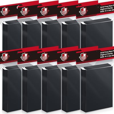 1000 Pcs Black Card Sleeves Toploaders for Trading Card, Matte Card Sleeves Deck Card Protectors Compatible with Baseball Cards, Sports Cards, Game Card
