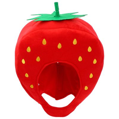Gadpiparty 1pc Strawberry Party Hat Nylon Cloth Plush Hat Pizza Child