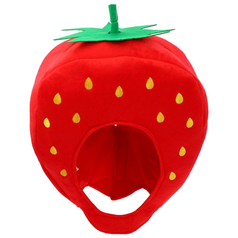 Gadpiparty 1pc Strawberry Party Hat Nylon Cloth Plush Hat Pizza Child