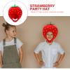 Gadpiparty 1pc Strawberry Party Hat Nylon Cloth Plush Hat Pizza Child view 3
