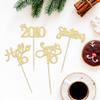 Gyufise 24 Pack Gold Glitter 16th Birthday Cupcake Toppers Hello Sweet 16 Sixteen Since 2010 Cupcake Picks for 16th Birthday Party Cake Decorations Supplies view 3