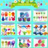 PDFVS 100 Pcs Prefilled Easter Eggs Filled with Novelty Toys,Bright Colorful for Easter Basket Stuffers,Easter Party Favors and Hunt view 3