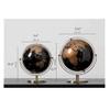 HRTC World Globe Black Ocean World Globe Metal Stand Metal Stand Globe Kids and Teachers Small Geography Globe Office Decoration Globe Clear Text Marking view 2