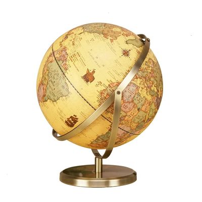 HRTC World Globe Newest World Globe 720 Rotating Geoluminescent Globe Retro Antique Globe with Metal Kids Globe Office Decoration Globe Clear Text Marking