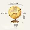 HRTC World Globe Newest World Globe 720 Rotating Geoluminescent Globe Retro Antique Globe with Metal Kids Globe Office Decoration Globe Clear Text Marking view 2