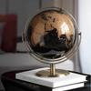HRTC World Globe Black Ocean World Globe Metal Stand Metal Stand Globe Kids and Teachers Small Geography Globe Office Decoration Globe Clear Text Marking view 4