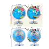 HRTC World Globe 9.8 Inch Globe Blue Ocean World Globe with Metal Base Desktop Education Globe Teacher Kids Globe Office Decoration Clear Text Marking view 2