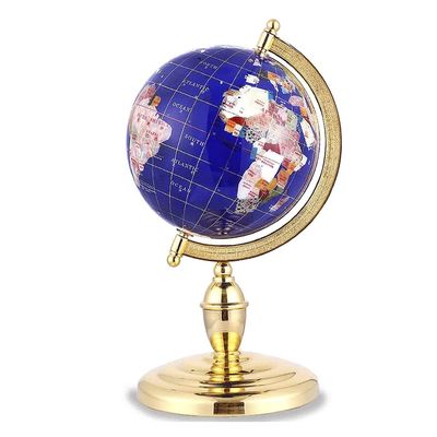 HRTC World Globe Newest World Globe 360 Degree Rotating World Globe with Metal Stand Globe Adult Explore The World Learning Globe 13in Clear Text Marking