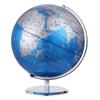 HRTC World Globe The Latest Blue World Globe Seven Continents and Four Oceans Desk Globe with Stainless Steel Non-Slip Base Bracket Globe Clear Text Marking view 1
