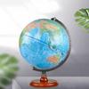 HRTC World Globe Stylish Globe with Wooden Base Antique Decorative Table Globe 12.5 Inch Embossed World Globe Table Display Globe Clear Text Marking view 4