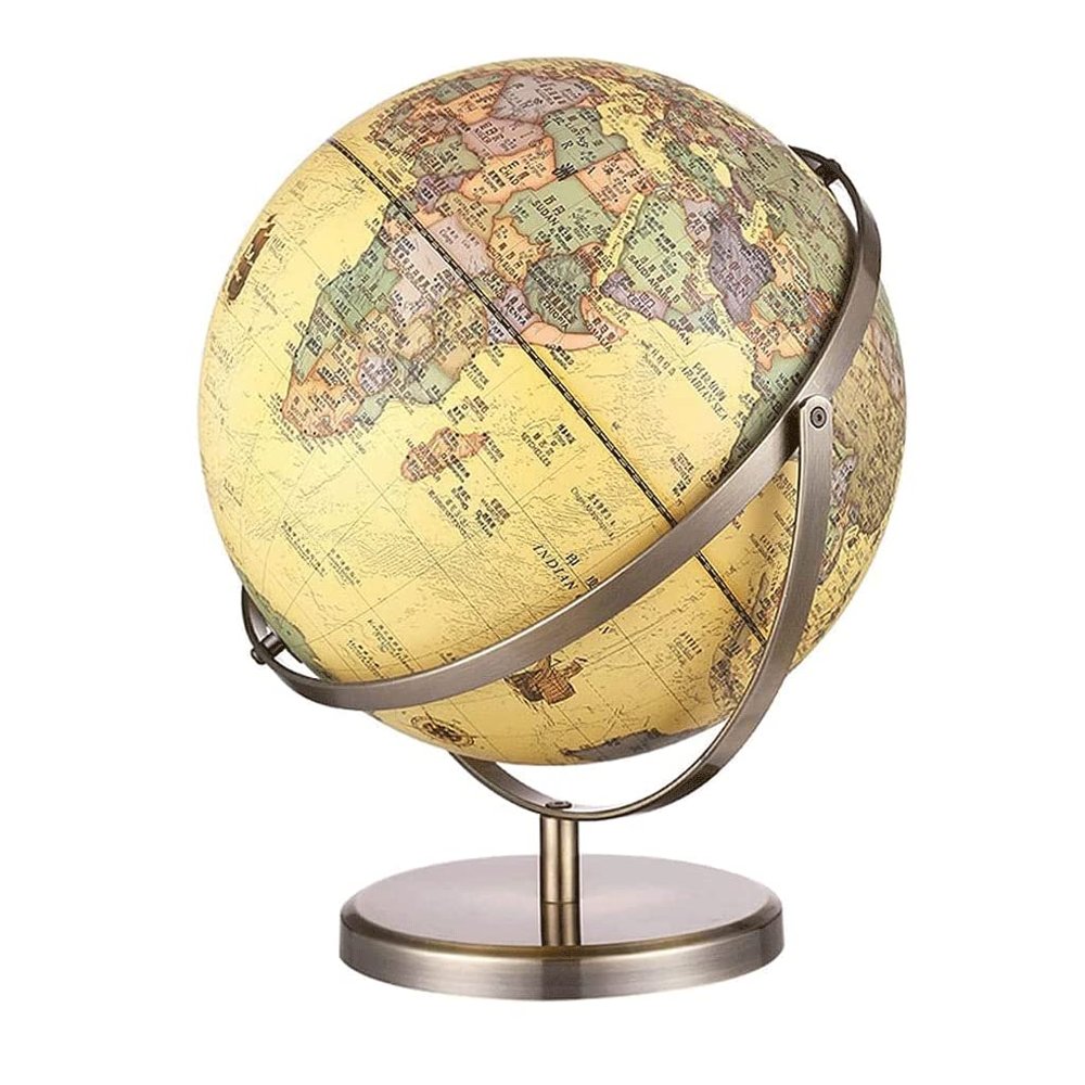 HRTC World Globe World Globe 720 Full Rotation Globe with Stand Desktop 12.5 Inch Adult Kids Explore Globe Office Decoration Globe Clear Text Marking