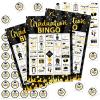 Balterever Graduation Bingo Games Black Gold Graduation Game for 24 Players Graduation Party Games and Activities Funny Grad Party Game Cards for High School or College Graduation Party Supplies view 1