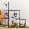 LXBAMKEA Acrylic Display Case Showcase, Clear Figures Dustproof Protection Box, Stackable Collectibles Toys Perfumes Shoe Models Cosmetic Storage Countertop Cube, Self-Assembly (Color : Clear, Size view 2