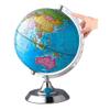 HRTC World Globe Newest World Globe with Metal Stand and Magnifying Glass Geographic Globe for Kids and Adults Office Decoration Globe Clear Text Marking view 1