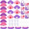 Geyoga 48 Pcs Girls Tea Party Dress up Playset Includes Toddler Tea Party Gloves and Hat Feather Boa for Kids Dress up Purses Handheld Fans for Girls Kids Birthdays Easter Supplies Accessories view 1