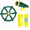 3 Pcs Playground Accessories for Kids Outdoor Swing Set Accessories Playground Equipment Pirate Plastic Ship Wheel Toy Telescope Telephone Backyard Outdoor Playhouse Climbing Equipment(Yellow, Green) view 1
