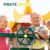 3 Pcs Playground Accessories for Kids Outdoor Swing Set Accessories Playground Equipment Pirate Plastic Ship Wheel Toy Telescope Telephone Backyard Outdoor Playhouse Climbing Equipment(Yellow, Green) view 3