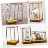 FOMIYES Terrarium Glass Display Case Clear Keepsake Display Box Countertop Collectibles Storage Cube Organizer Showcase for Figures Doll Buddha Statues 21x16cm Wedding view 2