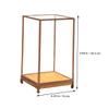 FOMIYES Terrarium Glass Display Case Clear Keepsake Display Box Countertop Collectibles Storage Cube Organizer Showcase for Figures Doll Buddha Statues 21x16cm Wedding view 4