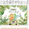 Avezano Dinosaur Baby Shower Party Decorations Backdrop for Boy Cartoon Dino It's a Boy Background for Baby Shower Jungle Palm Leaves Theme Dessert Table Banner (8x6ft) view 3