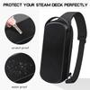 Hard Carrying Case For Steam Deck, Protective Shoulder Bag Portable Travel Crossbody Holder For Game Console & Accessories,Black view 4