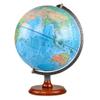 OLOTU Globe Stylish Globe with Wooden Base Antique Decorative Table Globe 12.5 Inch Embossed World Globe Table Display Globe Globe for Decor view 1